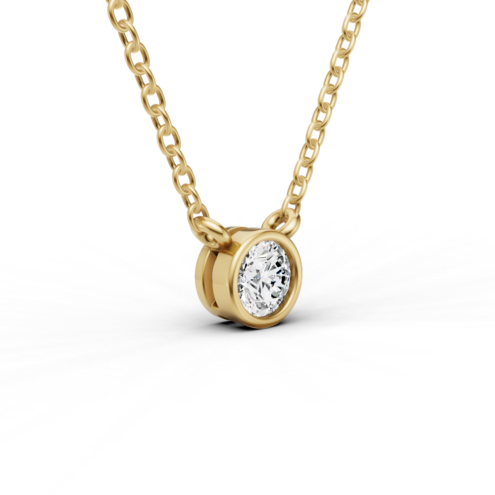 14K Gold 0.75 ct Lab-Grown Diamond Solitaire Pendant
