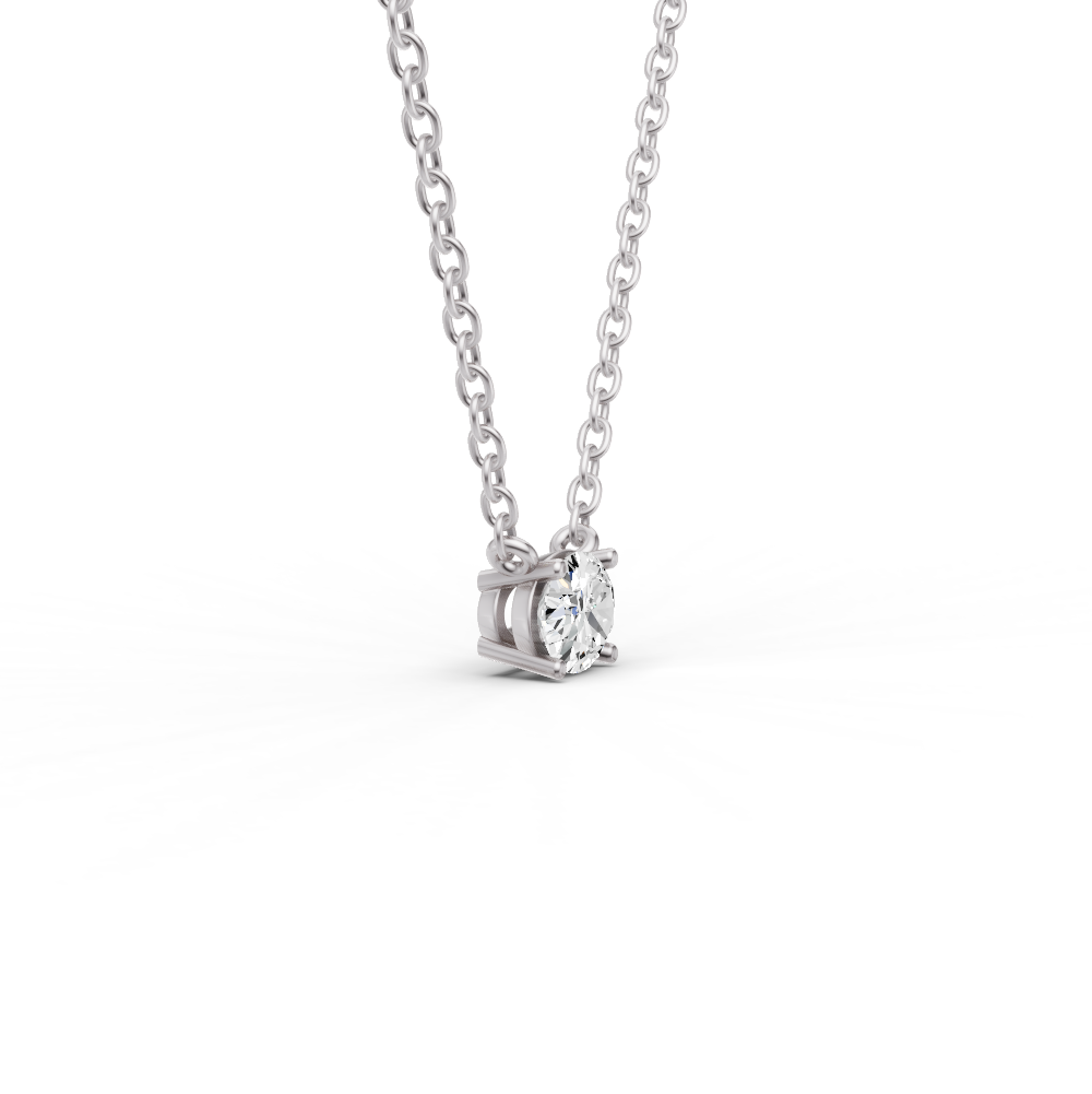 14K Gold 0.25 ct Lab Grown Oval Shape Diamond Pendant