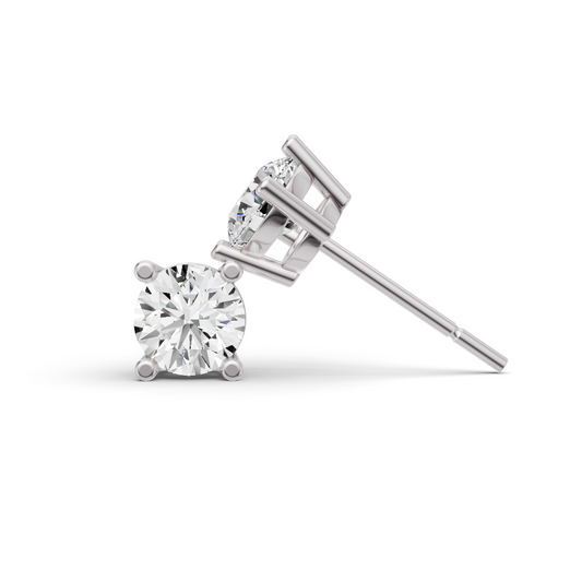 14K Gold 0.75 ct Round Studs Earrings