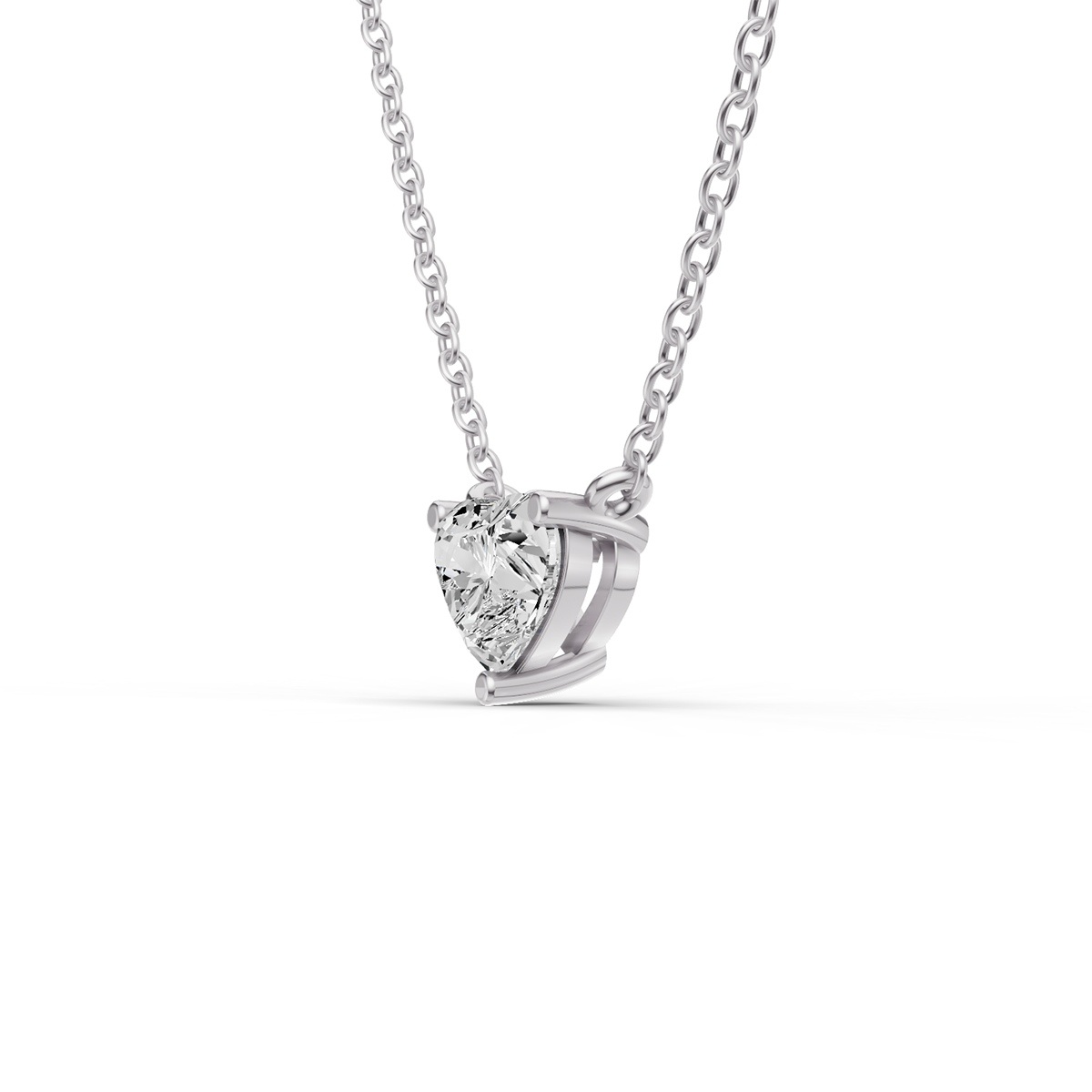 14K Gold 0.25 ct Lab Grown Heart Shape Diamond Pendant