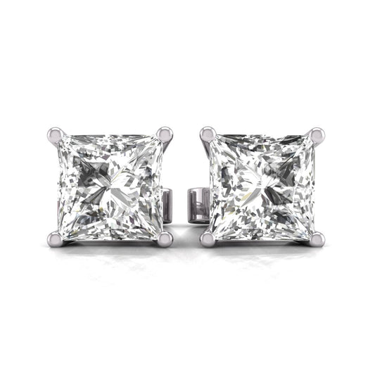 Studs 14K Gold 0.5 Carat The Princess Solitaire