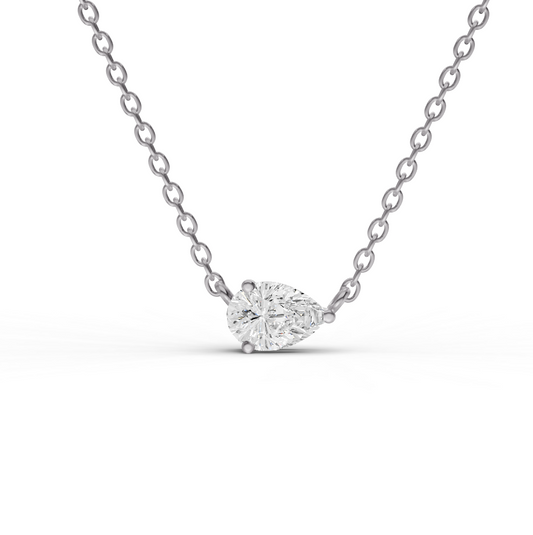 14K Gold 0.25 ct Lab Grown Pear Shape Diamond Pendant