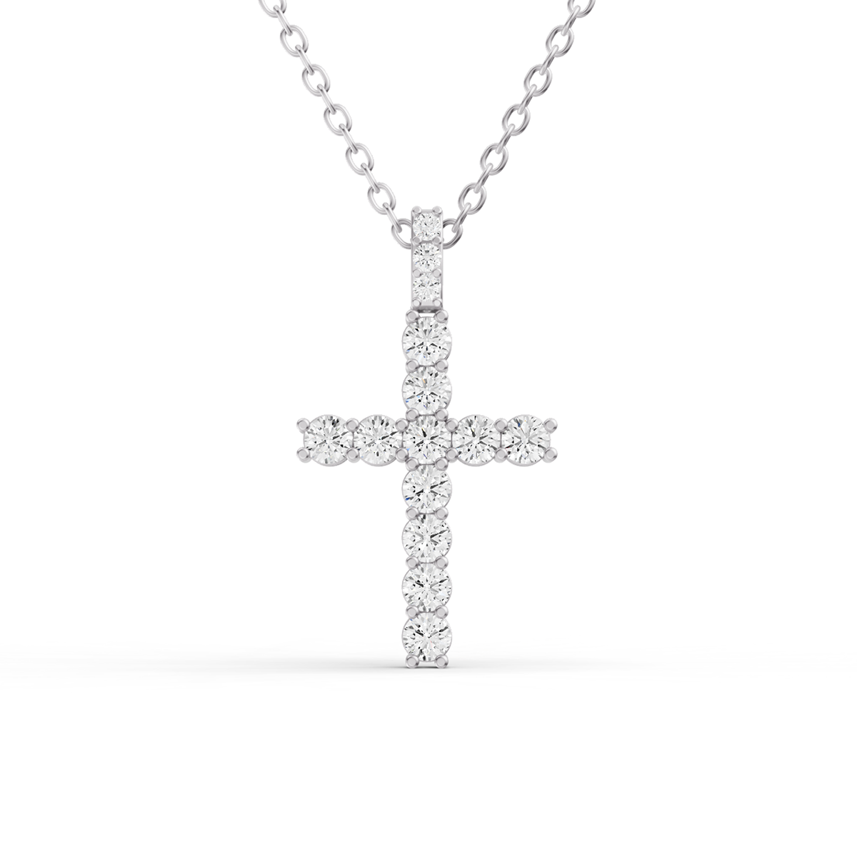 14K Gold 2.5 ct Cross Pendant Necklace of Sereia