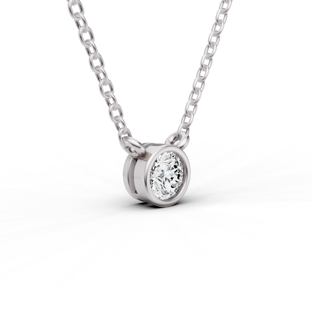 14K Gold 0.25 ct Lab-Grown Diamond Solitaire Pendant