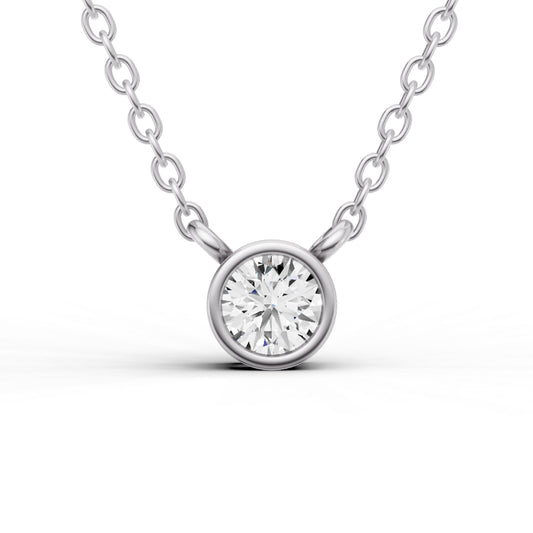 14K Gold 0.25 ct Lab-Grown Diamond Solitaire Pendant