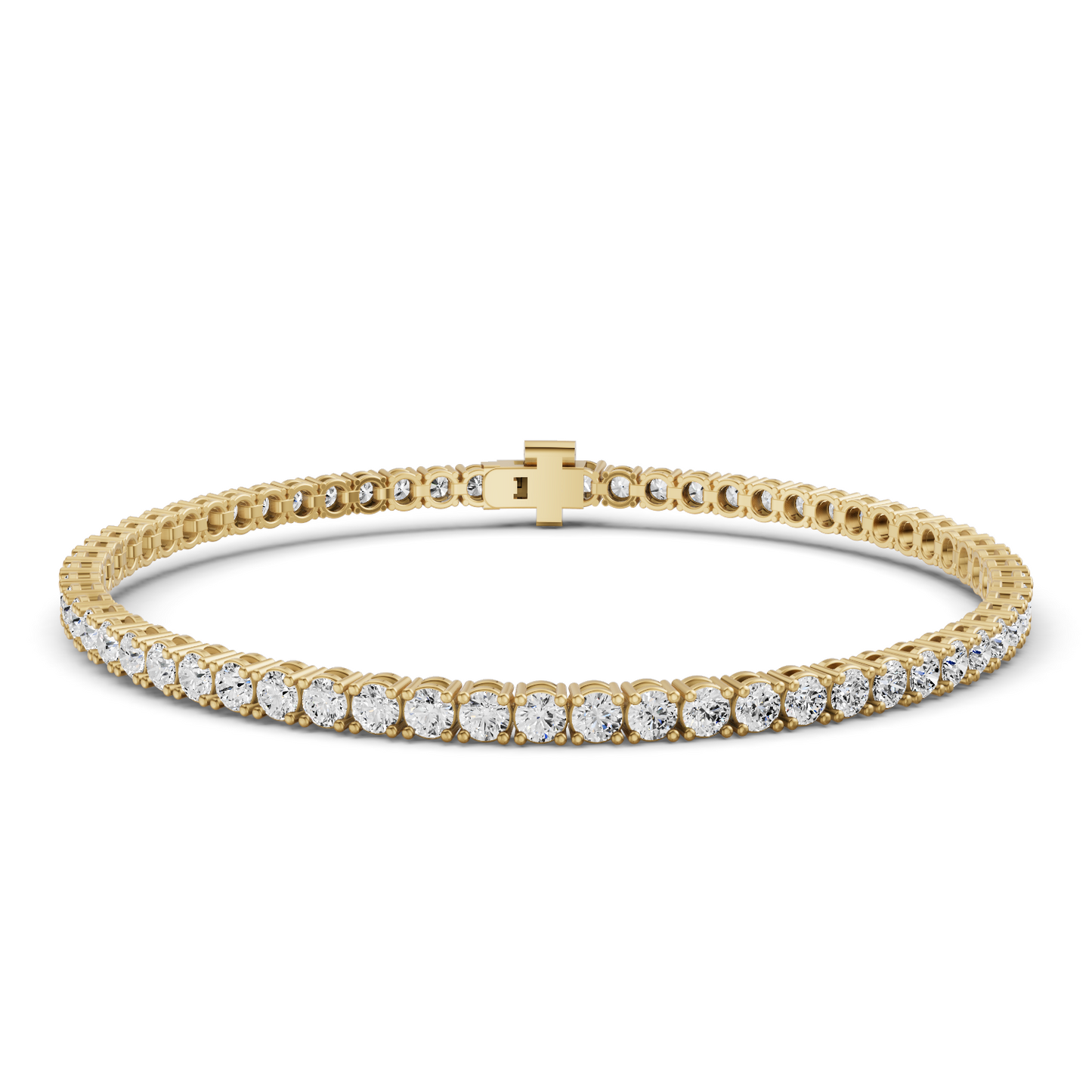 14K Gold Lab Diamonds 8 Carats Tennis Bracelet