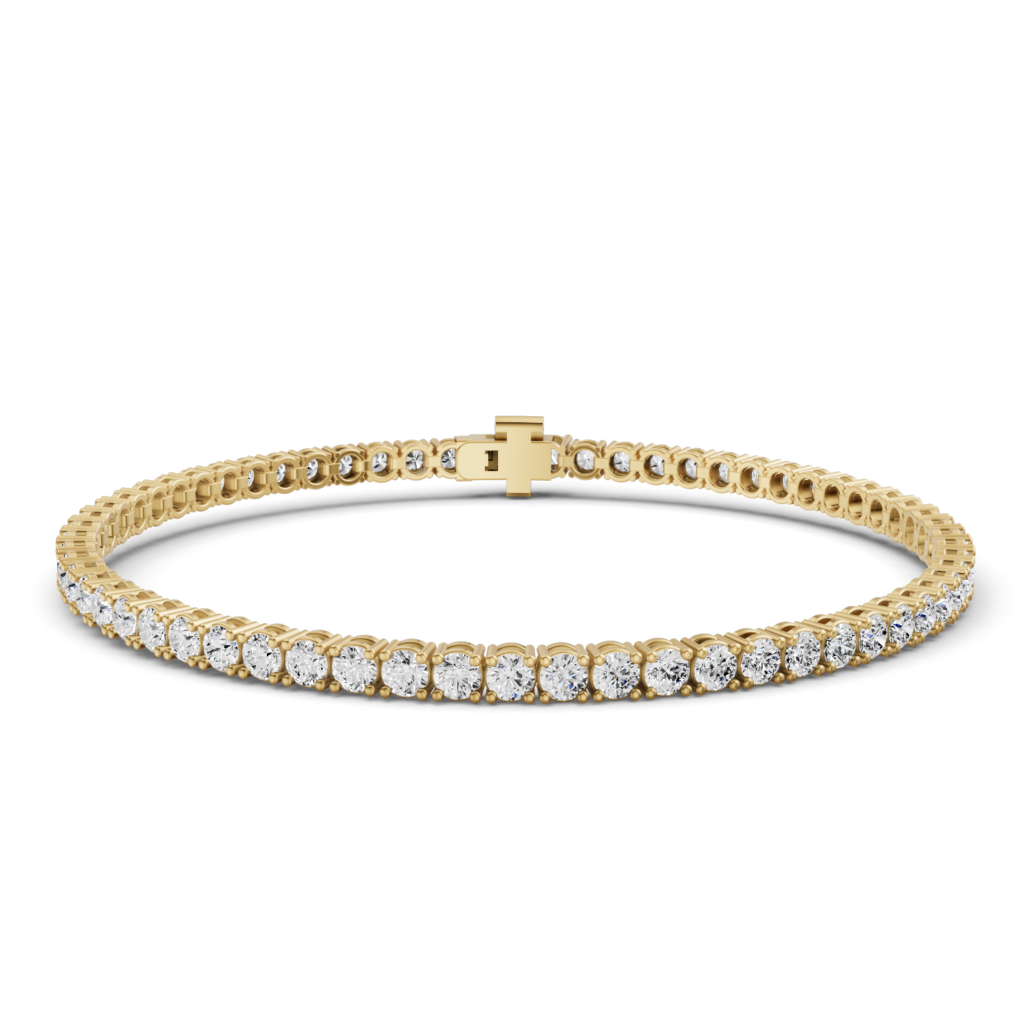 14K Gold Lab Diamonds 10 Carats Tennis Bracelet