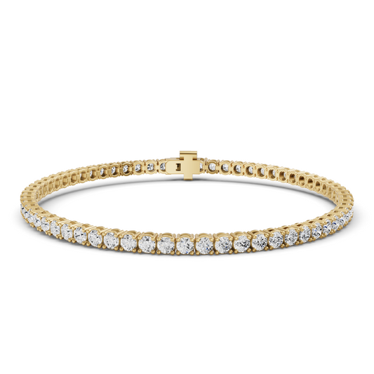 14K Gold Lab Diamonds 3 Carats Tennis Bracelet