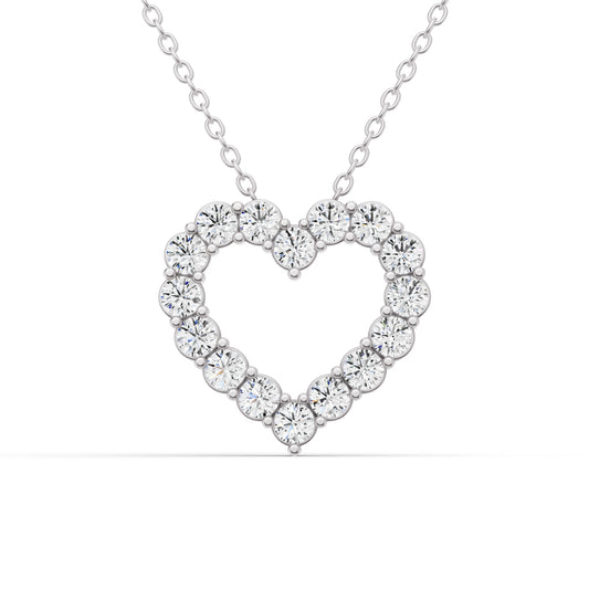 14K Gold 0.75 ct with Lab Diamonds Sereia's Heart Pendant