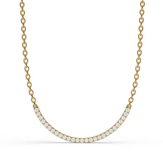 14K Gold 0.33 ct Round Lab Grown Diamond Smiley Pendant