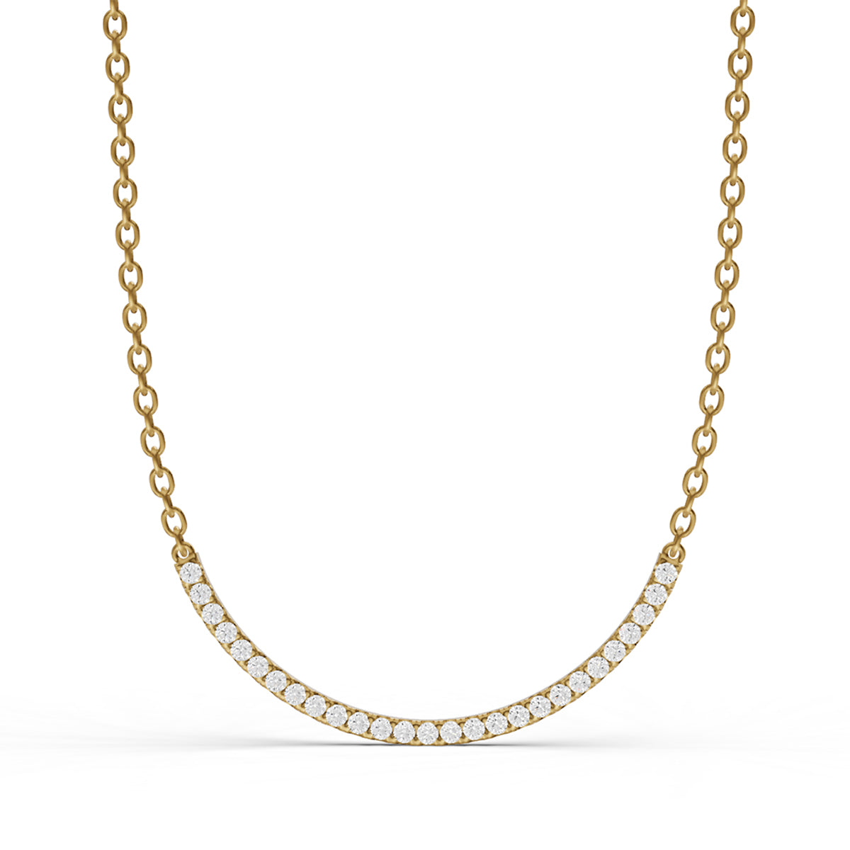 14K Gold 0.5 ct Round Lab Grown Diamond Smiley Pendant