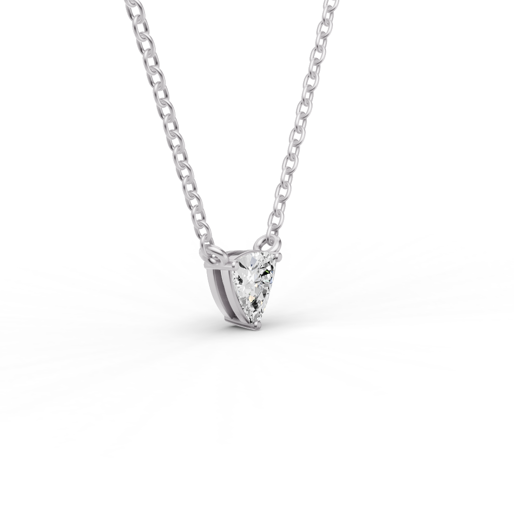 14K Gold 0.25 ct Lab Grown Trillion Shape Diamond Pendant