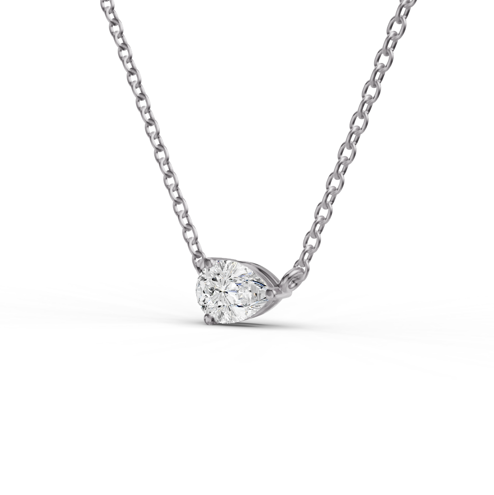 14K Gold 0.75 ct Lab Grown Pear Shape Diamond Pendant