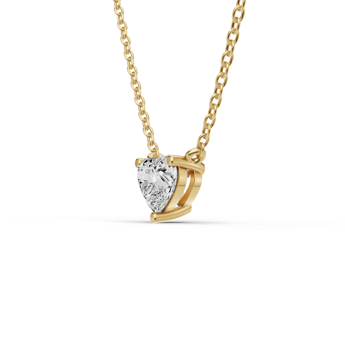 14K Gold 0.25 ct Lab Grown Heart Shape Diamond Pendant