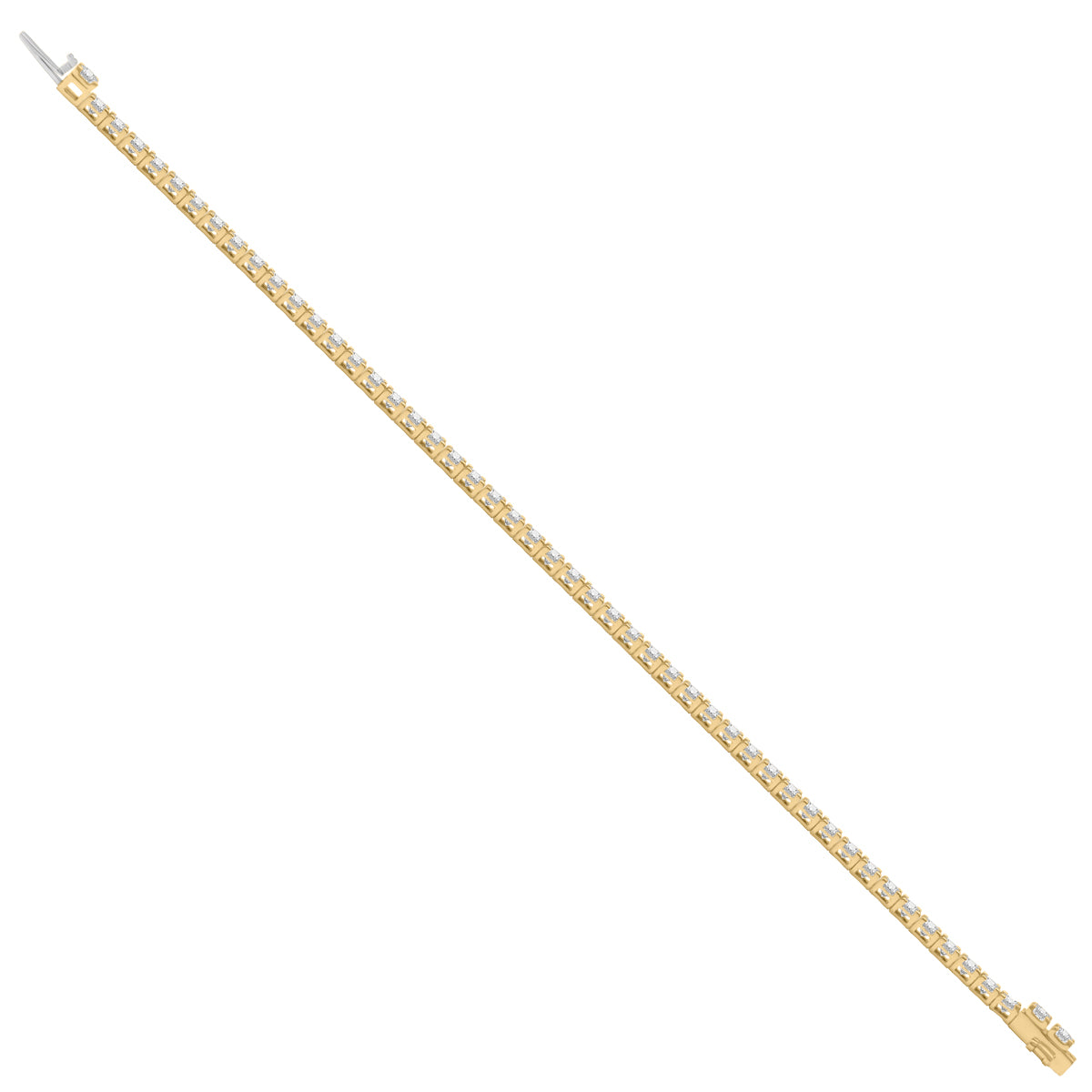 14K GOLD LAB DIAMONDS 10 CARATS THE CLASSIC TENNIS BRACELET - YELLOW GOLD