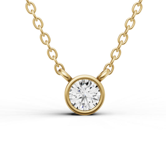 14K Gold 0.75 ct Lab-Grown Diamond Solitaire Pendant