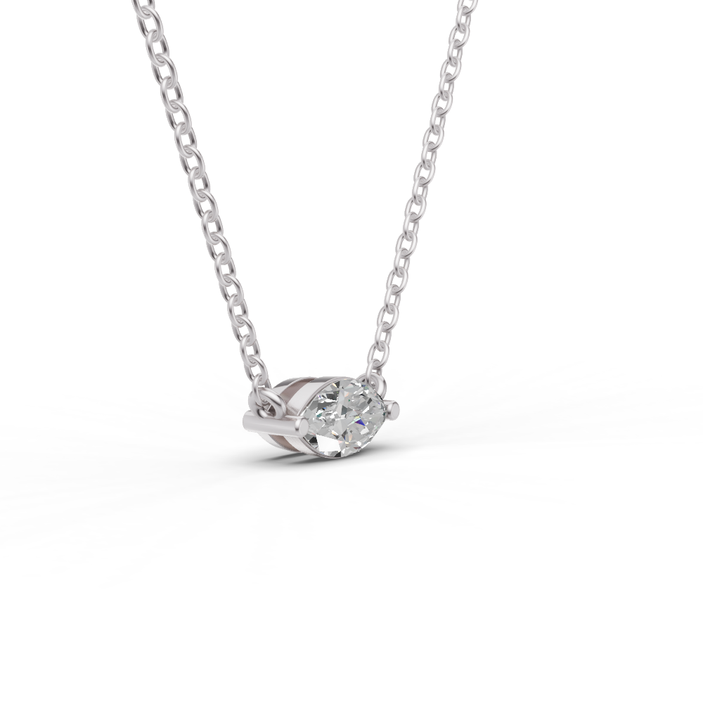 14K Gold 0.25 ct Lab Grown Round Marquise Shape Diamond Pendant