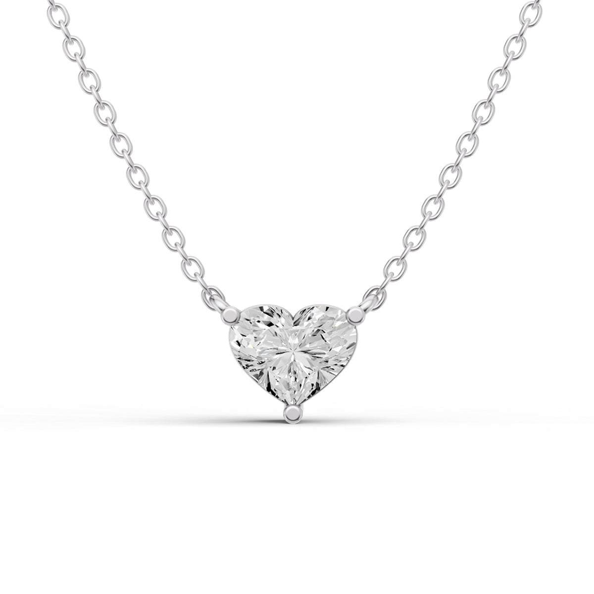 14K Gold 0.5 ct Lab Grown Heart Shape Diamond Pendant