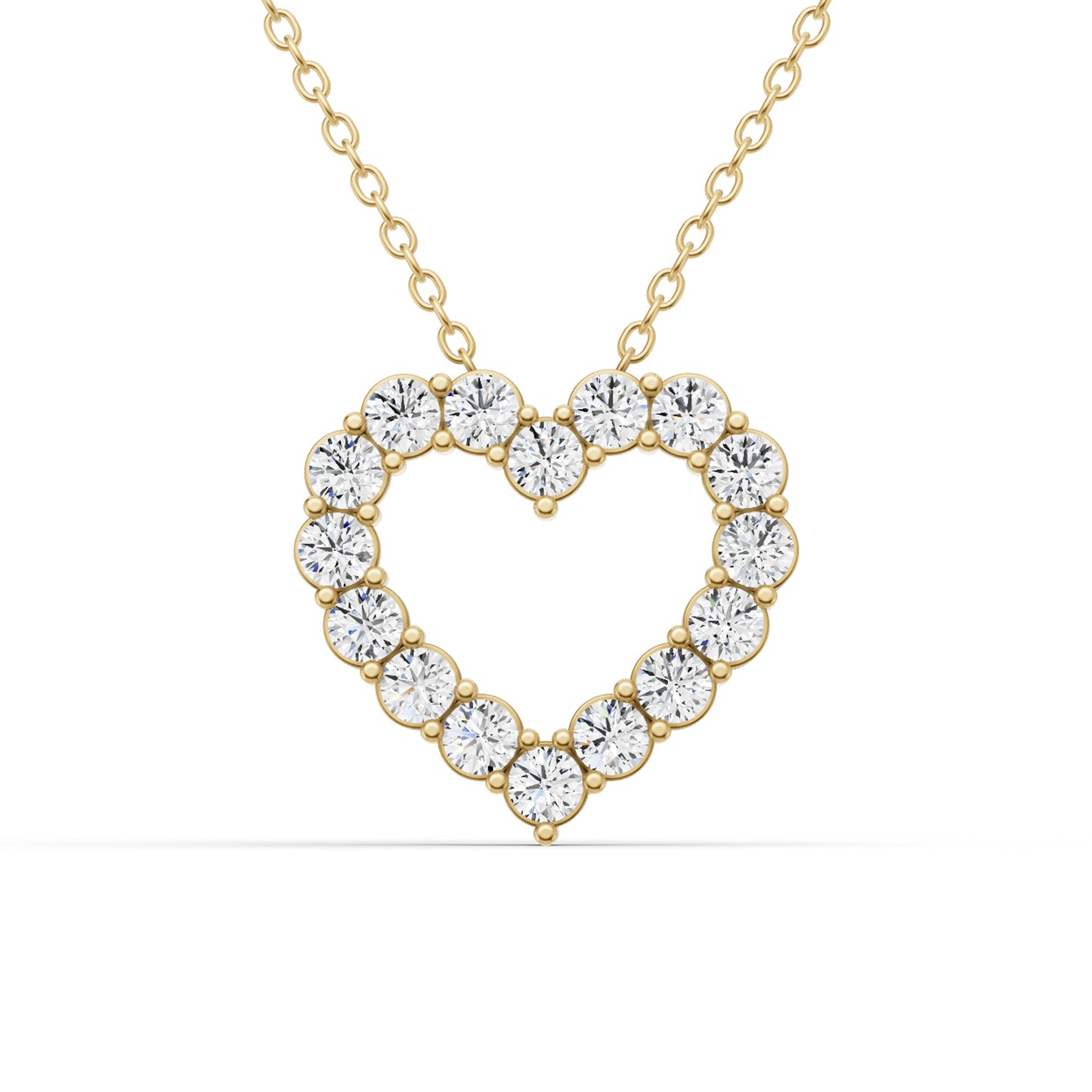 14K Gold 0.5 ct with Lab Diamonds Sereia's Heart Pendant