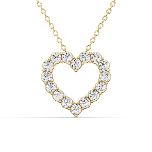 14K Gold 0.5 ct with Lab Diamonds Sereia's Heart Pendant