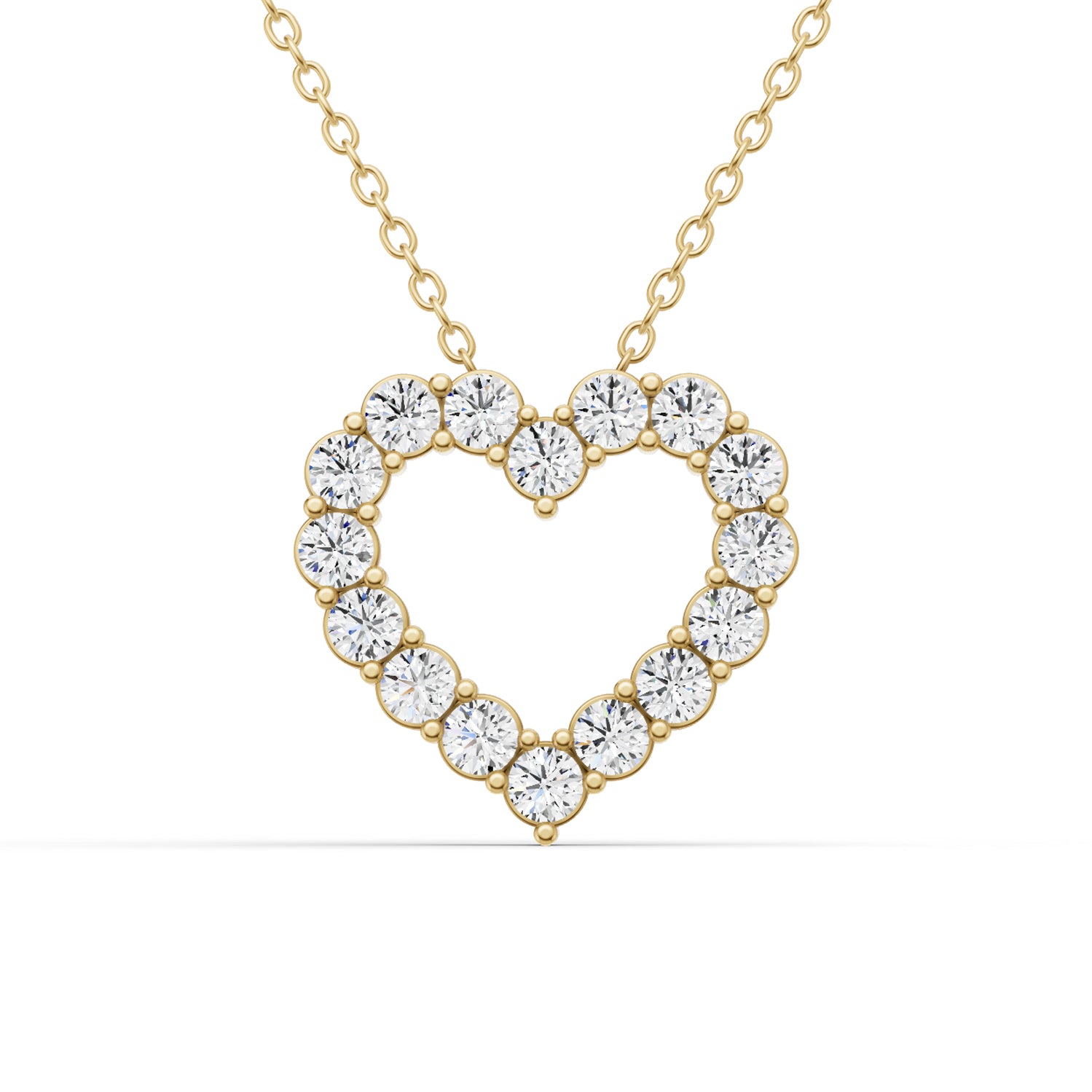 14K Gold 0.75 ct with Lab Diamonds Sereia's Heart Pendant