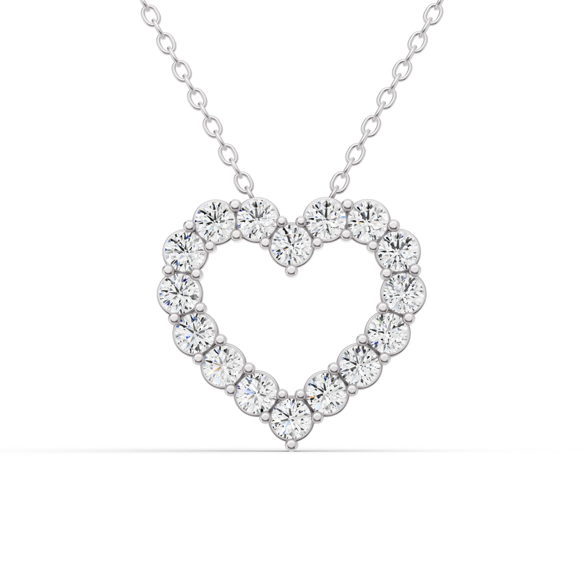14K Gold 1 ct with Lab Diamonds Sereia's Heart Pendant